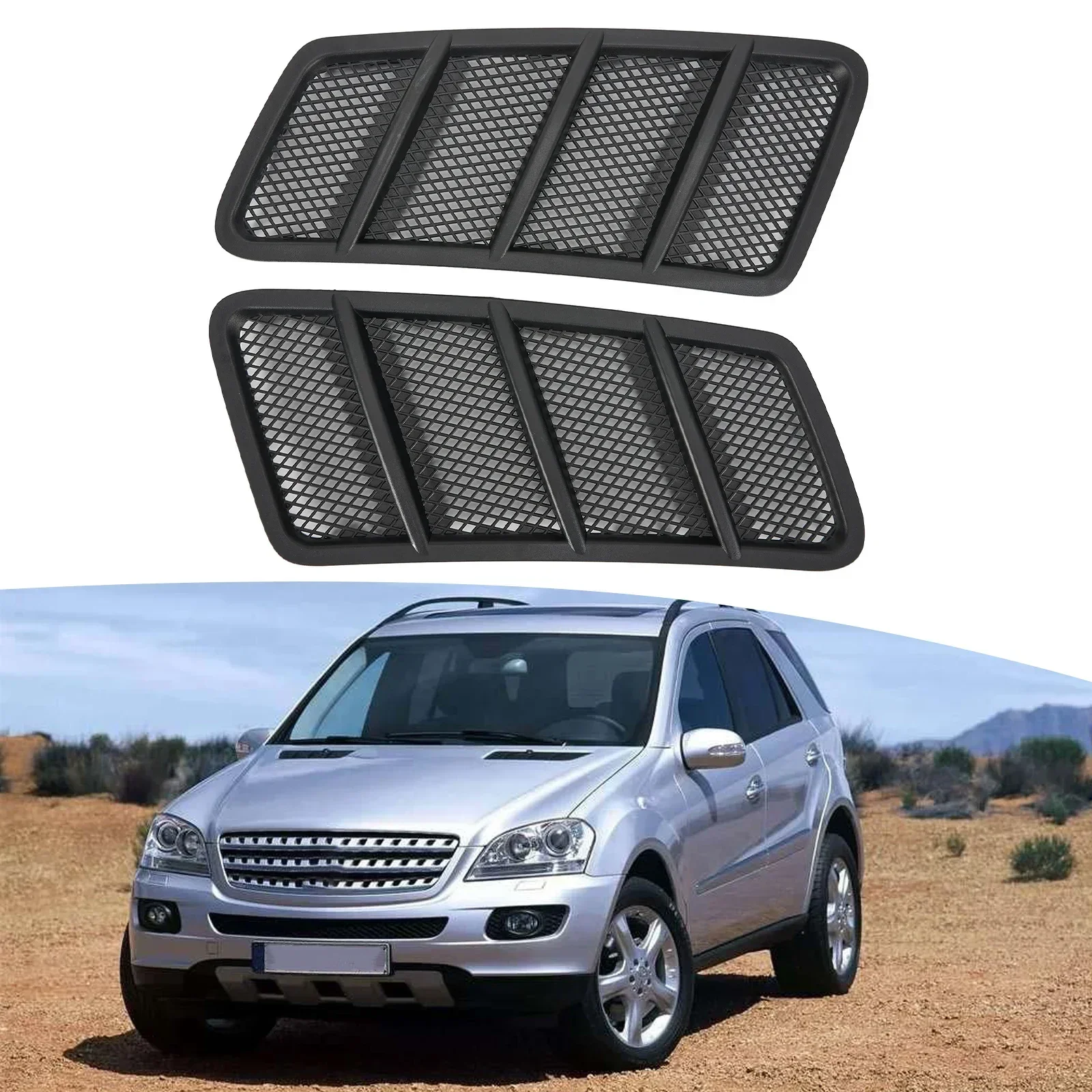 

Grille Hood Hood Vent Grille Hood Air Outlet ML63 2012-2015 Plastic Side Hood W166 GL GL350 GL450 For Mercedes