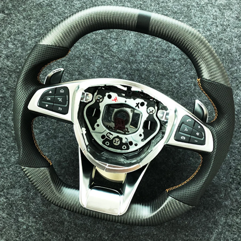 For older models upgraded new Mercedes W205 generation AMG W204C180 modified carbon fiber steering wheel