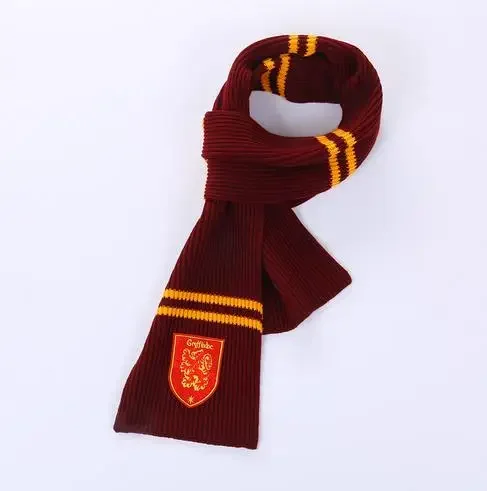 New Harryy Potter Warm Embroidered Scarf Lion Mouse Eagle Snake Element Magic Academy Badge Men and Women Couple Birthday Gift