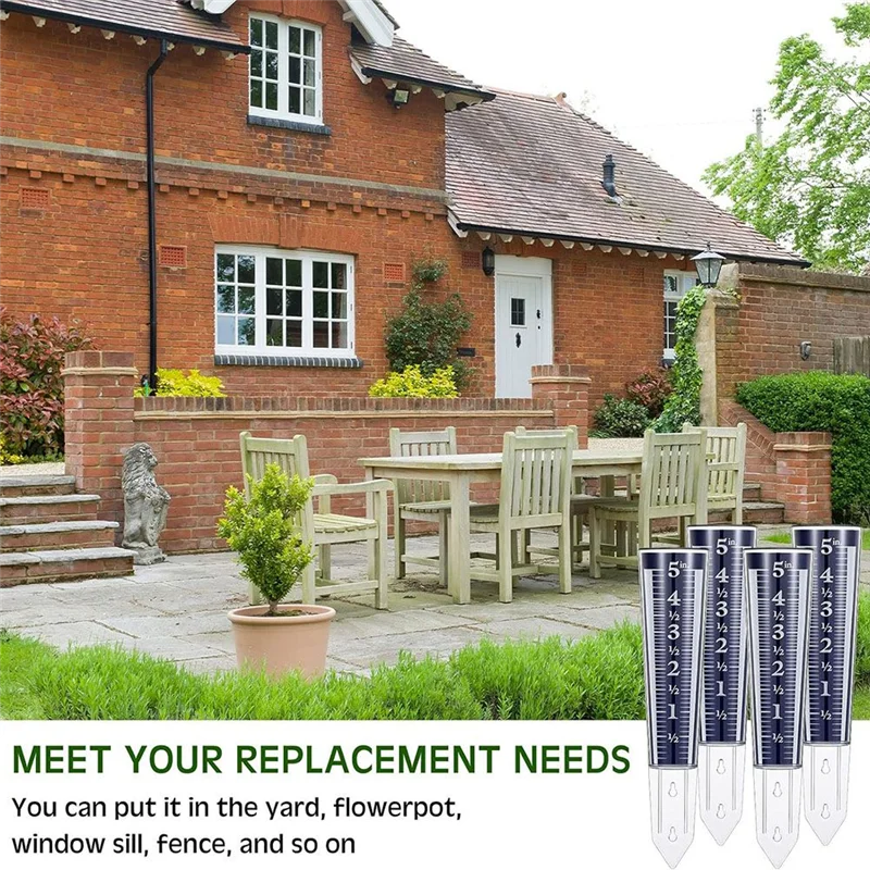 

AT63-4 шт. 5-дюймовый датчик дождя, увеличительные весы и цифры для сада, двора, полевого газона