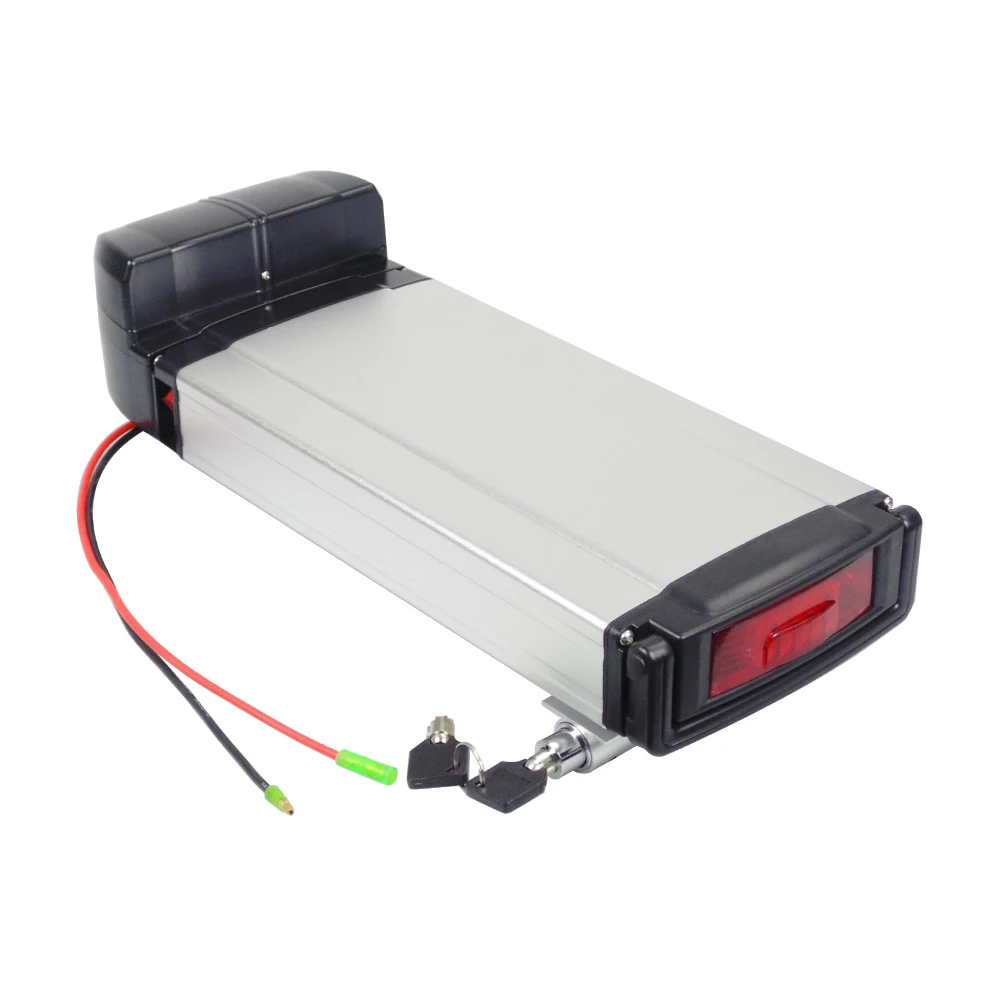 Rear Rack Battery Pack 36V 10.4Ah 13Ah 15Ah Ebike Luggage Carrier Li-ion Battery with Charger