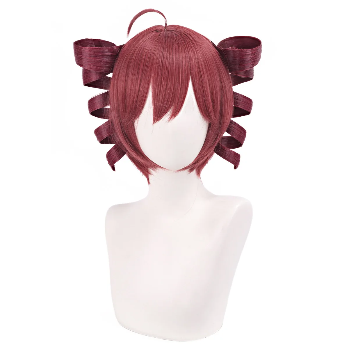 Synthetic Cosplay Wig Mi-Ku-Inspired UTAU Singer Style Anti-Gravity Double Ponytail Roma Curl Costume Party Hairpiece