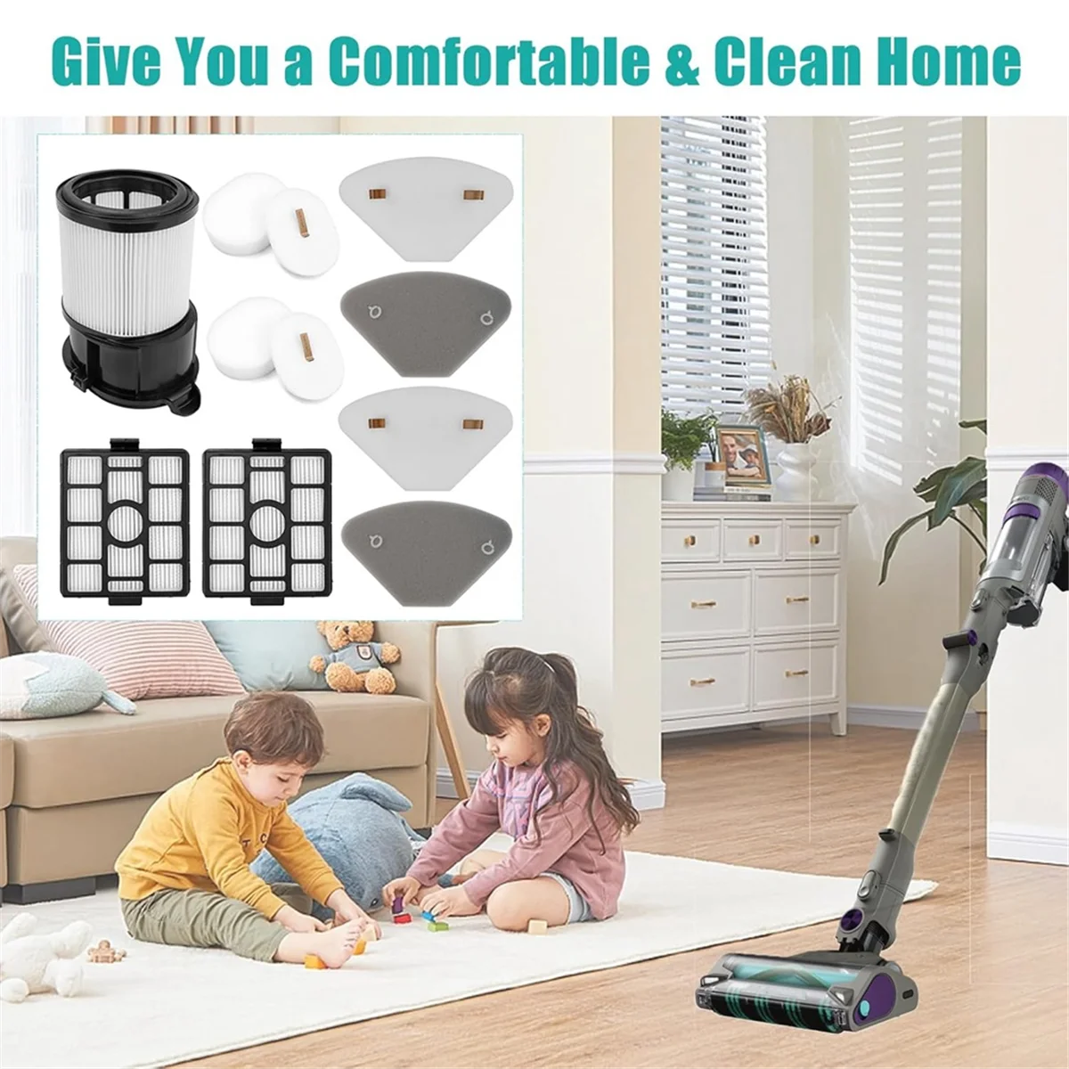 The New Replacement Part for IP3251/IP3251C/IP3252/IP3251EUT Vacuum Cleaner Filter and Filter Cotton Base Station Filter