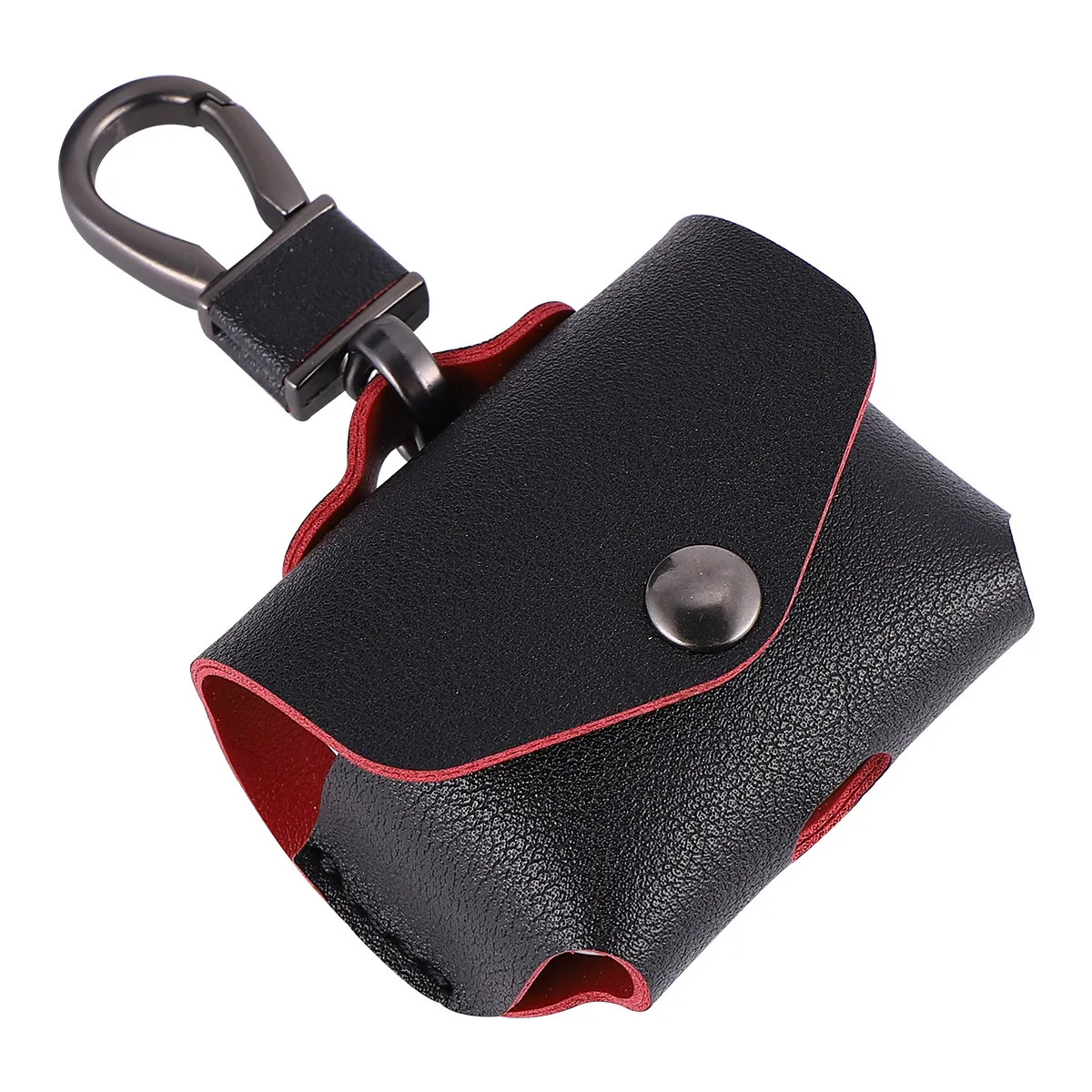 Premium Earphone Charging Case Cover with Removable Metal Carabiner Keychain Snap Lock Protection Hollow Base for Easy
