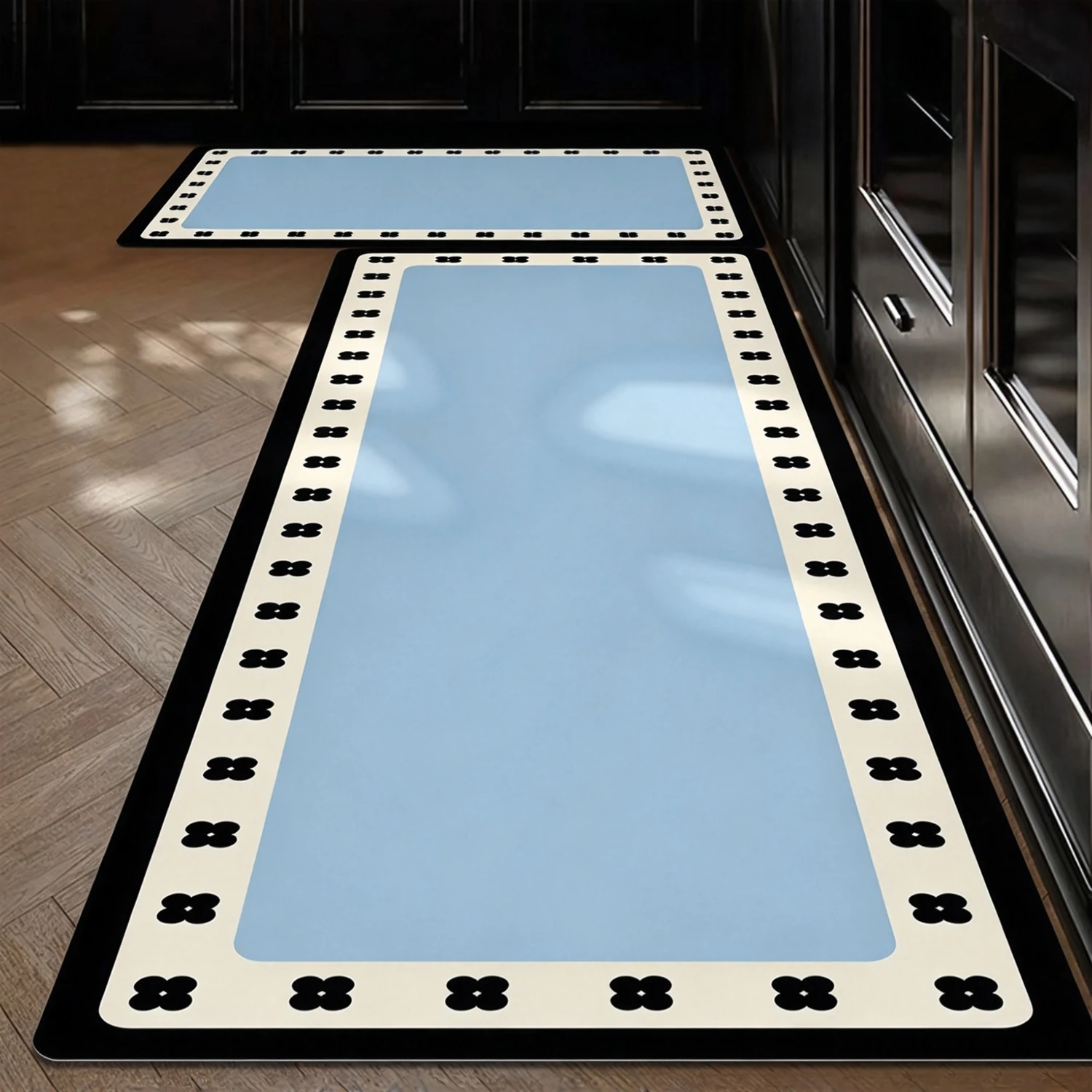 Minimally Designed Kitchen Floor Mat PVC Leather Washable Carpet Waterproof Oil-proof Anti-slip Rug Balcony Rugs Alfombra Cocina