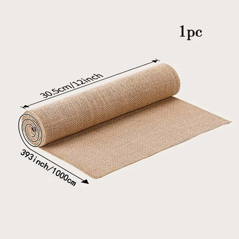 Vintage Shabby Chic Jute Table Runner 1 Roll 30cm X 10m Perfect for Rustic Wedding Decoration DIY Home Use Party Decorations