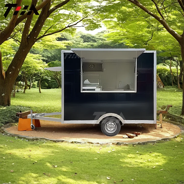 Tiva Mobile Kitchen Fast Food Truck Food Kiosk Ice Cream Cart For Sale Concession Food Trailer