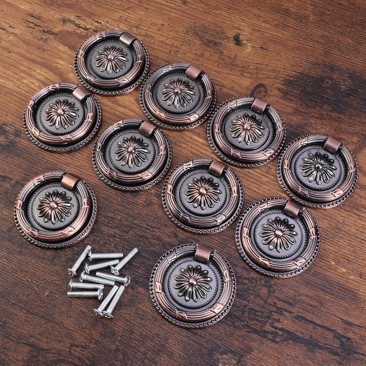 

10Pcs Kitchen Cabinet Drawer Pull Handle Knobs Antique Brass Durable Furniture Fittings