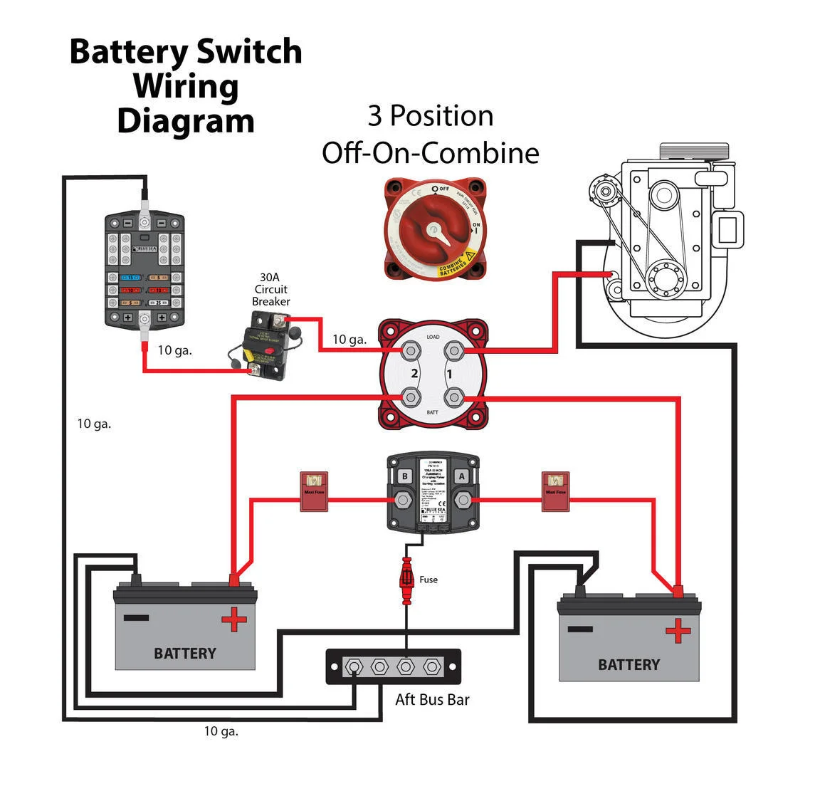 2 3 4 Posizione Batteria Interruttore di Massa M10 12V Selettore Isolatore Marino Disconnessione Interruttore Rotante per Camper RV Camion Barca