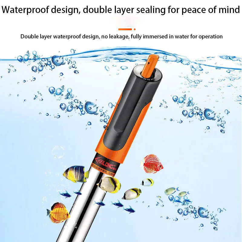 Aquarium heating rod stainless steel diving heating rod fish tank automatic constant temperature heating rod 220V/50Hz-50~500W