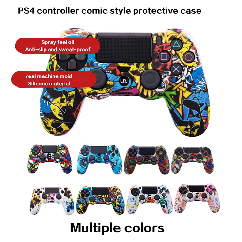 PS4 Silicone Rubber Case Cover For SONY Playstation 4 PS4 Controller Skin Protection Case For PS4 Pro Slim Gamepad Controller