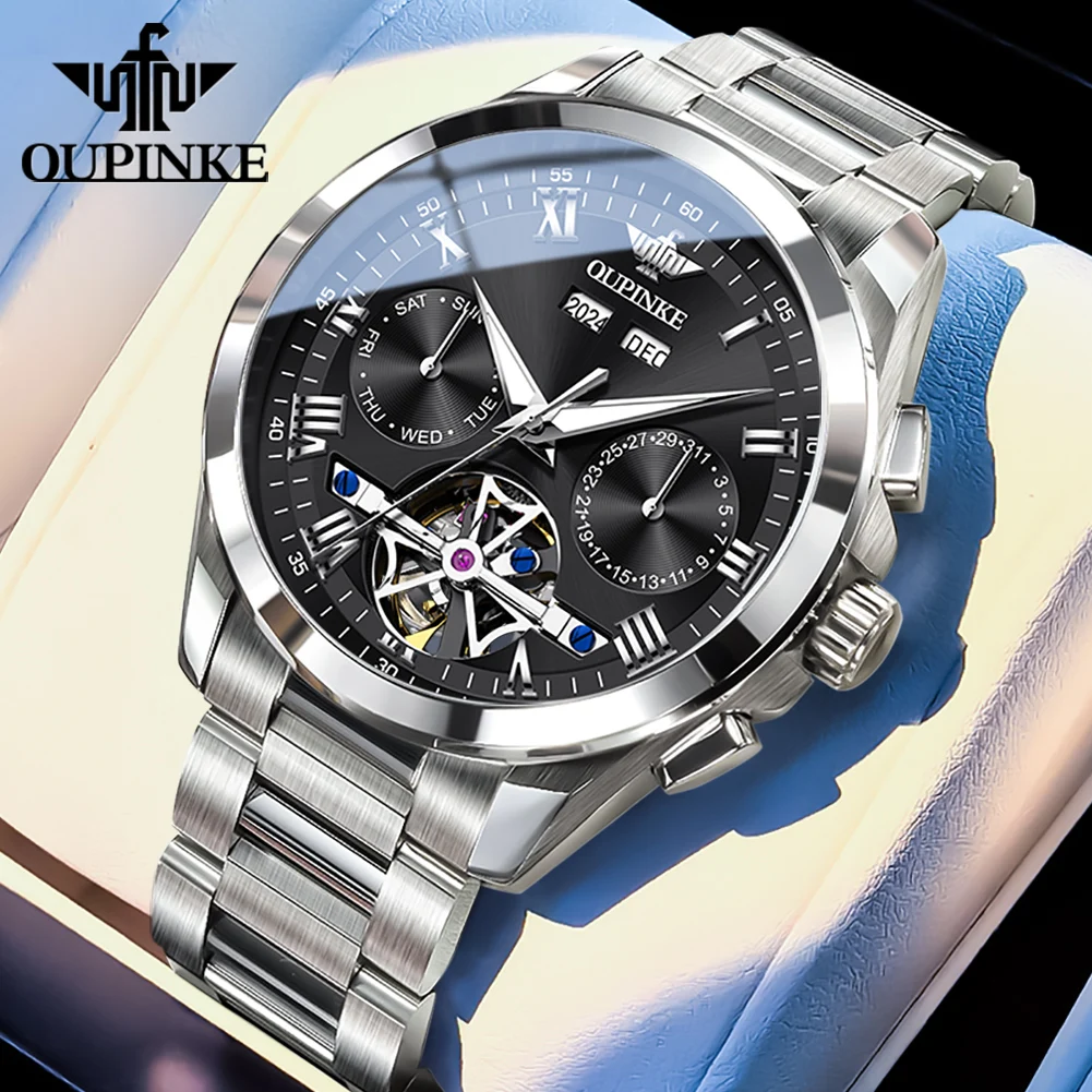 

OUPINKE 3281 Men Watch Mechanical Watch Watch 50M Waterproof Luminous For Men Date Sport Watch Dual Calendar Design