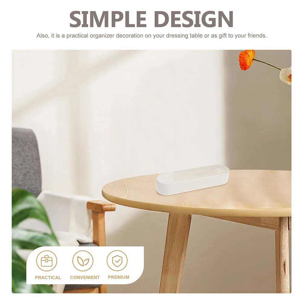 3Pcs Cotton Swab Holder Bear Shape Compact Storage Box for Vanity Countertop Organizer Cotton Swab Dispenser Container