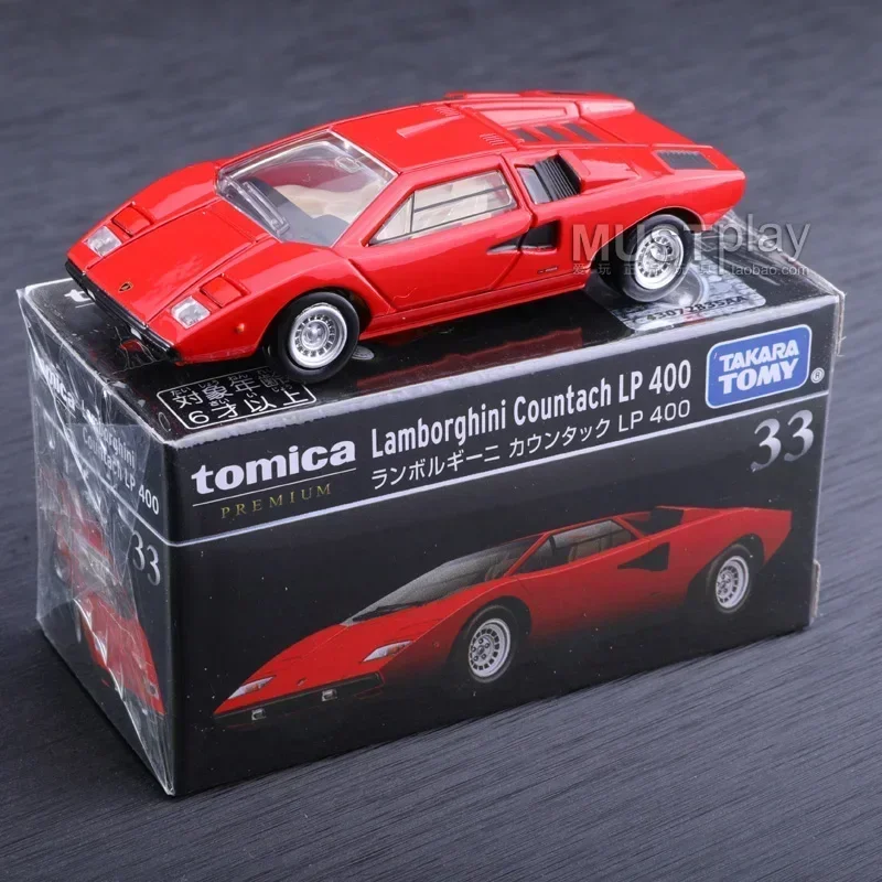 TAKARA TOMY-Lamborghini Countach Premium Tomica Diecast Metal Modelo, Lp 400, Liga de Brinquedos, Veículo Motorizado, Presente para Crianças, TP33,