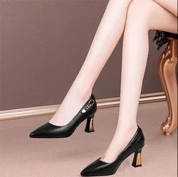 Cresfimix Zapatos De Mujer Women Cute Elegant Beautiful Comfort Slip on Party Stiletto Heel Shoes Lady Fashion Office Pumps A122