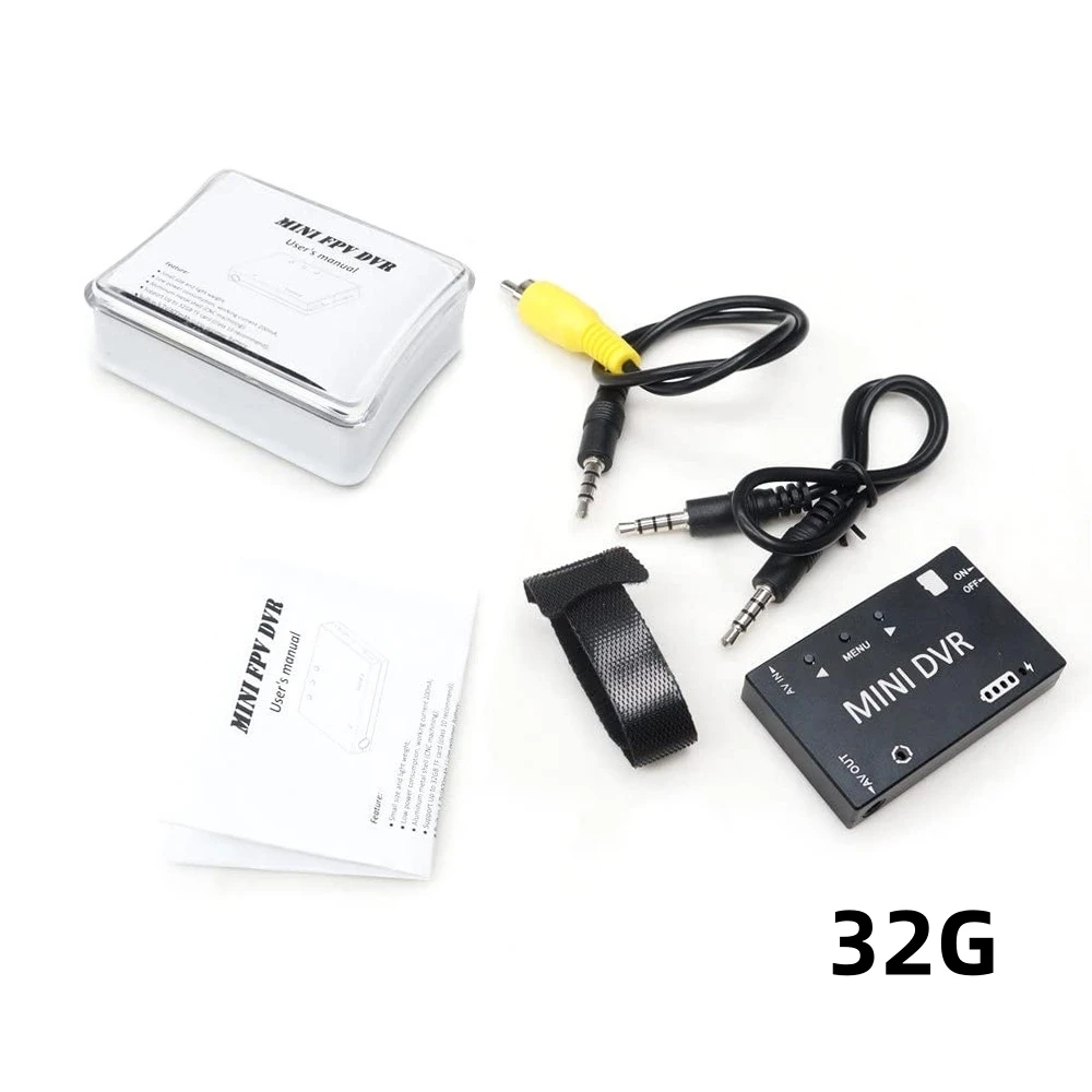 

Mini FPV DVR Video Audio Recorder Built-in 3.7V 400mah Battery for FPV RC Multicopters VR Goggle Monitor