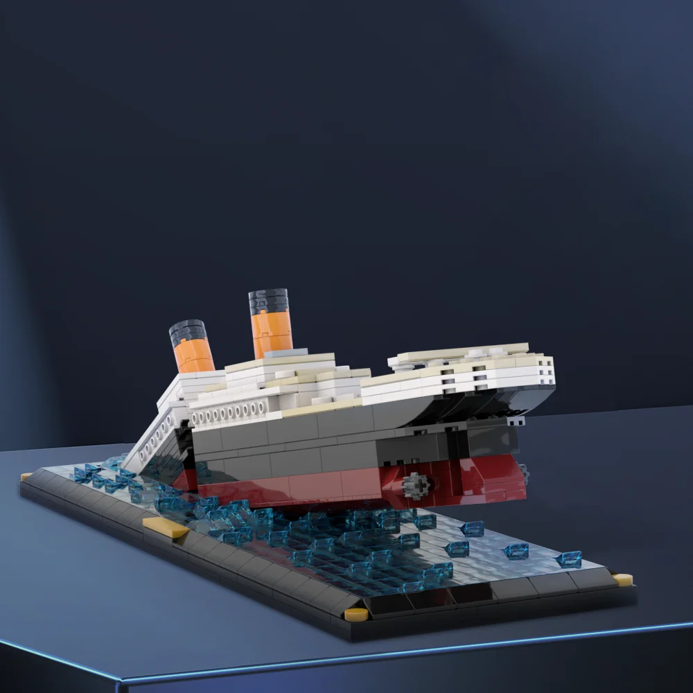 MOC RMS Mini Titanics Ship Building Blocks Model Giant British Passenger Ship DIY Bricks Assembly Toys Children Birthday Gifts