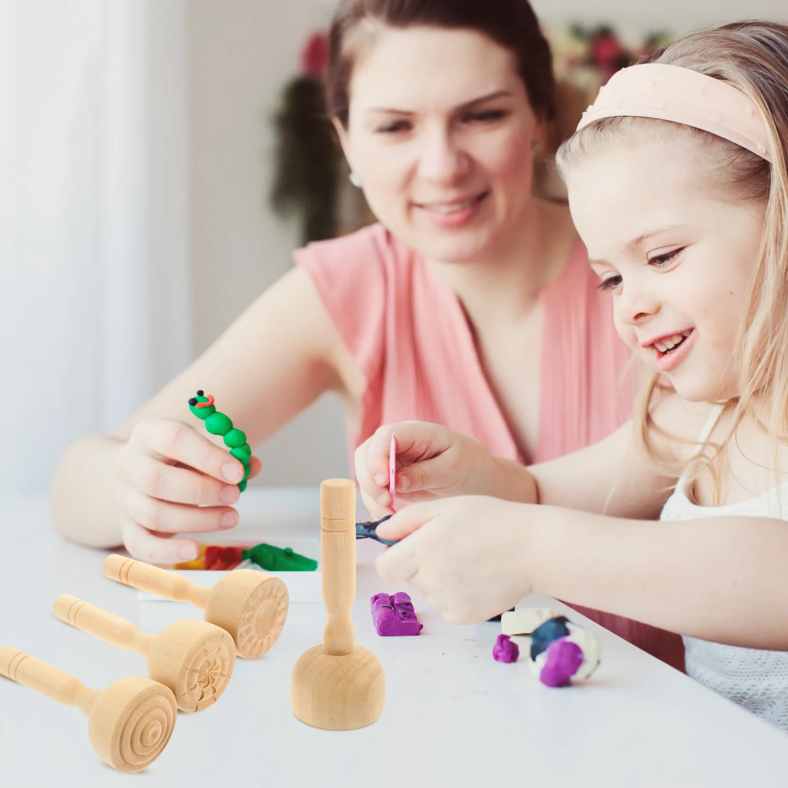 Brickearth-moldes de arcilla hechos a mano, accesorios de bricolaje portátiles, manualidades de madera, fabricación conveniente, sellos, suministros para niños, polímero