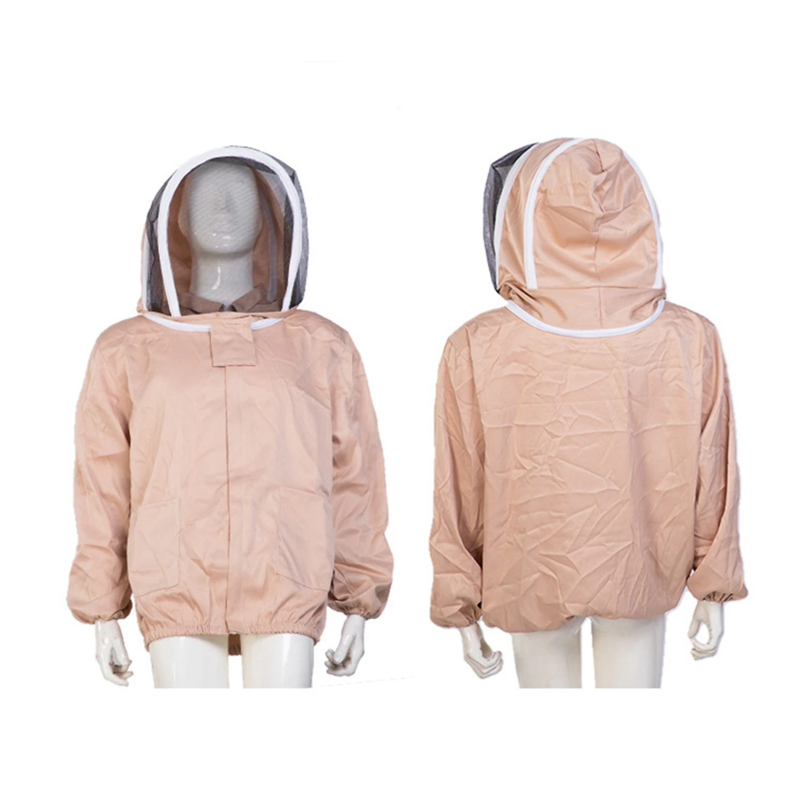 Beekeeper Jacket with Fencing Veil Breathable with Hat Equip Suit Beekeeper Jacket Field Work Jackets with Handy Pockets