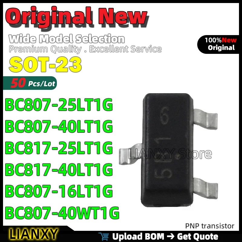 50Pcs SOT-23 BC807-…
