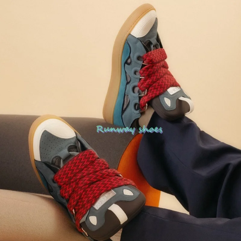 أحذية منصة الترفيه الأبيض أربطة الحذاء واسعة تزيين المرأة 43 ياردة المضادة للانزلاق أحذية تدريب الألمانية أحذية رجالية مسطحة #6