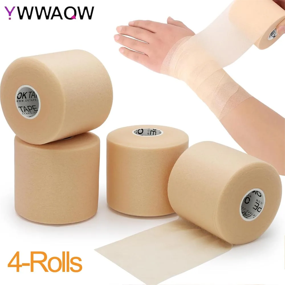 

4 Rolls OK TAPE Pre Wrap Athletic Tape Foam,Underwrap Tape Sports Foam,Underwrap Bandage Athletic for Ankle Wrists Knees sports