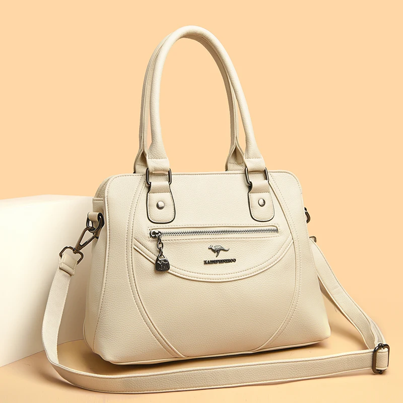 

Luxury Large Capacity Women Tote Bag Designer Solid Leather Ladies Shoulder Crossbody Bag Fashion Women's Handbags Messenger Sac
