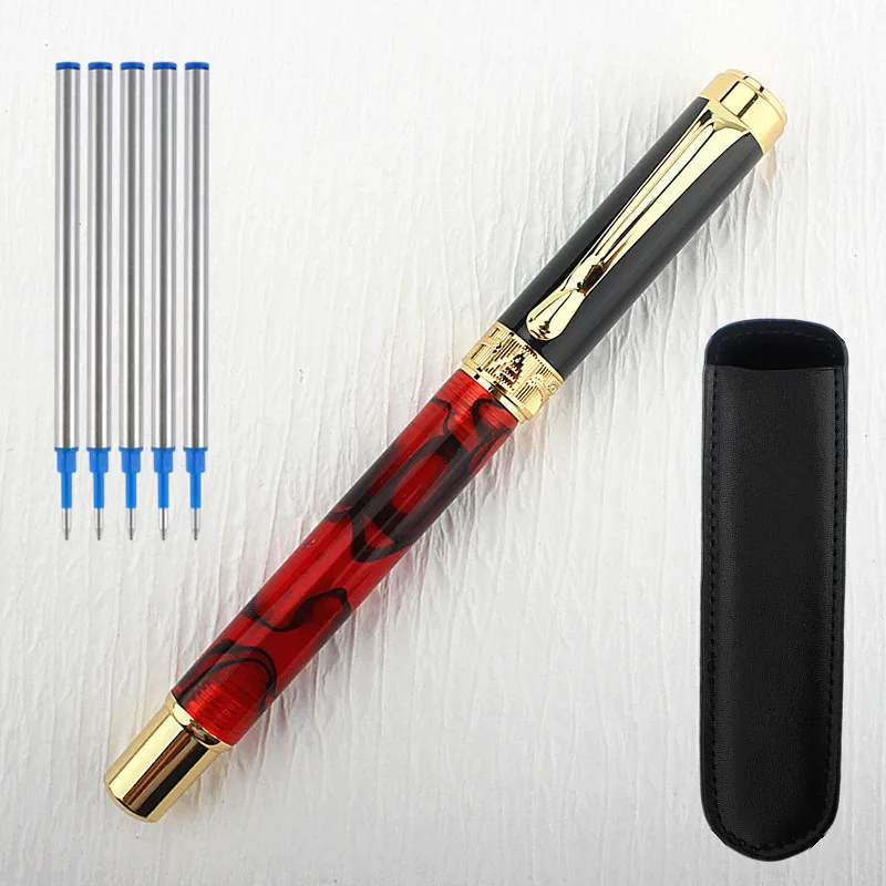 

Luxury 2055 Metal Acrylic Stainless Steel Business Office 0.5mm Nib Rollerball Pen New Stationery Supplies