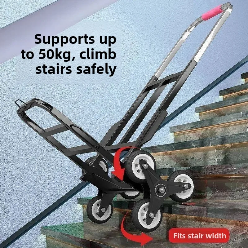 lightweight-portable-shopping-cart-stair-climbing-small-pulling-car-street-vending-goods-moving-easy-to-use-iron-material