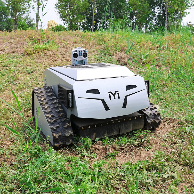 Оптовая продажа с фабрики 550 мм Беспроводная лучшая батарея с дистанционным управлением Гусеничная газонокосилка для поля гольфа