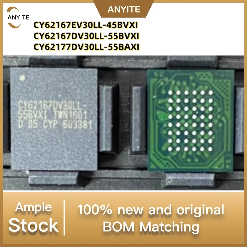 New 5Pcs/LOT      CY62167EV30LL-45BVXI  CY62167DV30LL-55BVXI  CY62177DV30LL-55BAXI