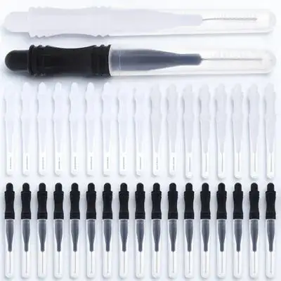 60 pcs Eyebrow With Caps Lamination Portable Eyebrow For Makeup Styling Brow Brush Brow Brush Tool With Caps Tool