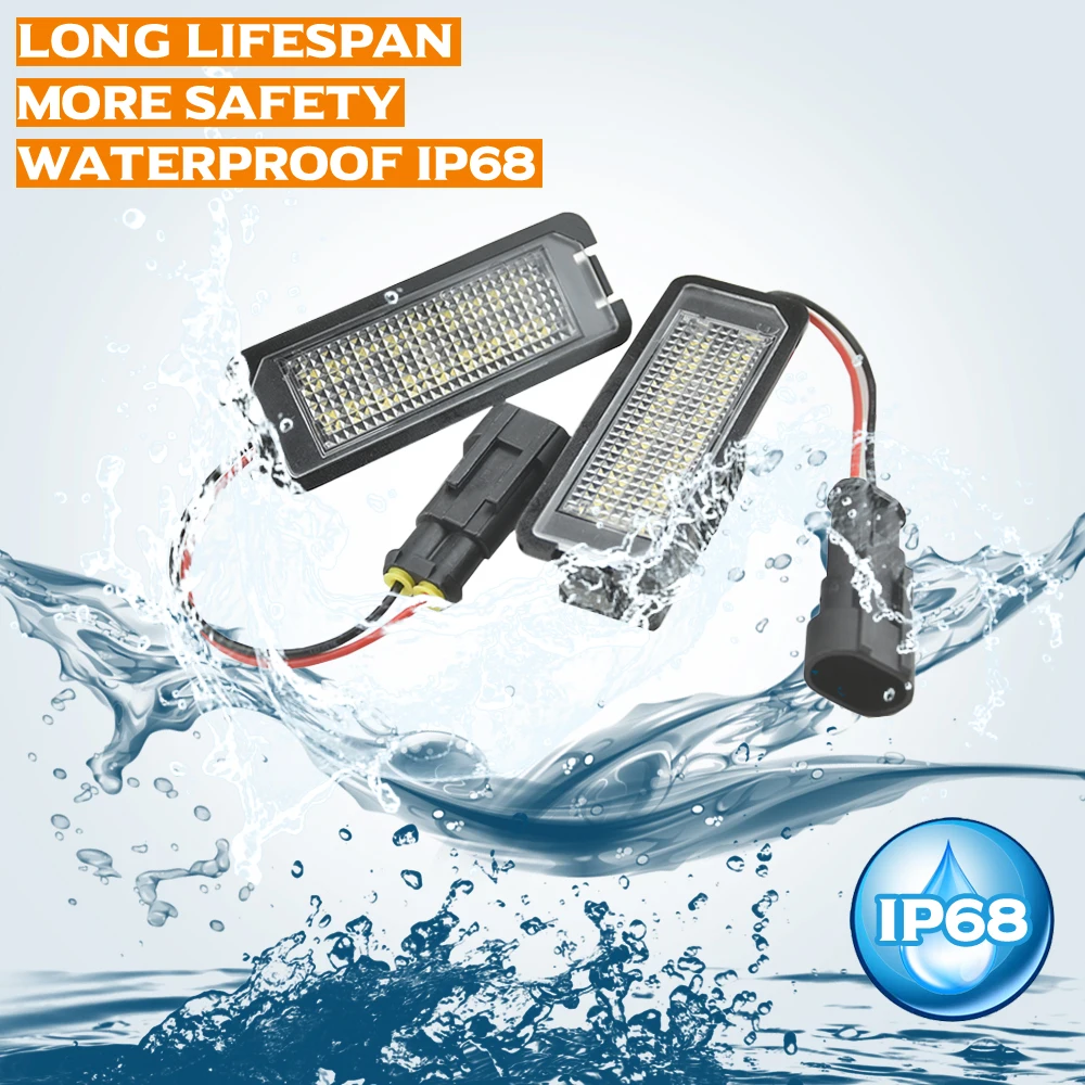 Luz LED brillante para matrícula, accesorio de repuesto para automóvil, compatible con VW Fox-Africa 2004 2005 2006 2007 2008 2009 2010