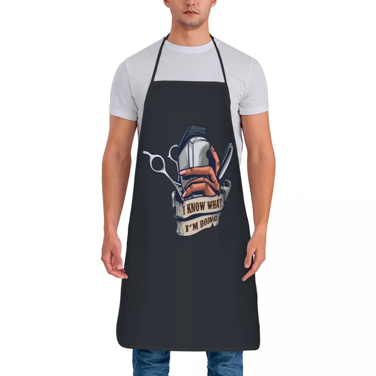 Custom Bib What I\'m Doing Aprons Unisex Adult Chef Kitchen Barber Hairdresser Fashion Trend Hairstyle Tablier Cuisine Painting