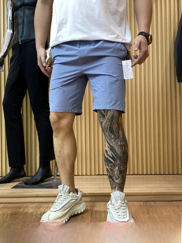 Summer Sporty Shorts Men's Quick Dry Breathable Casual Comfortable Lightweight Elastic Waist Nylon Spandex Fashionable Shorts