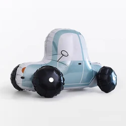 1pcs 3D Button Assembly Foil Balloon Cartoon Car Balloons Automobile Police Car Kids Favorite Toys Birthday Party Home DIY Decor