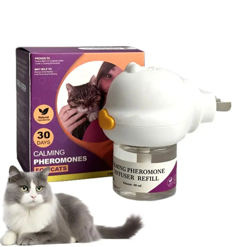 Pheromone Diffuser for Cats Cat Pheromone Plug-In Relaxants Start Kit Calming Mood Relaxing Pets Pheromone Calming Diffuser