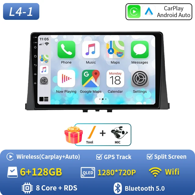 Android 16 Carplay Car Radio Stereo Multimedia Video Player For Citroen Berlingo 2019 Peugeot Partner Rifter 2020 For Opel Combo image 3