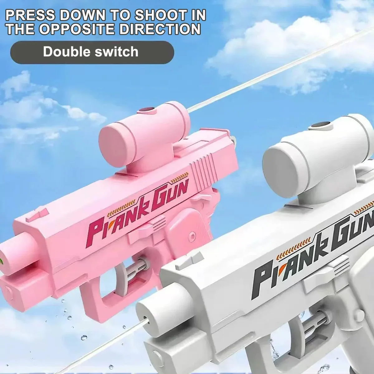 Nova pistola de água reversa de dupla face, brinquedos criativos para meninos e meninas