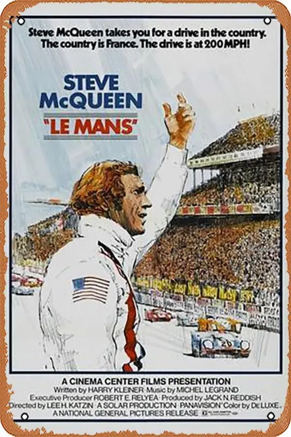 Metal Tin Sign   - Diego Peretti, Le Mans, 1971 - Poster Metal Plaque Cafe, Bar, Home Wall Decor