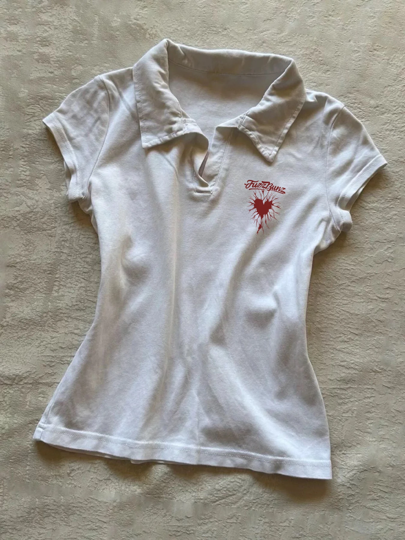 

Amazing summer Women's slim polo with small V-neck and short sleeves is easy and fashionable this is what you really need