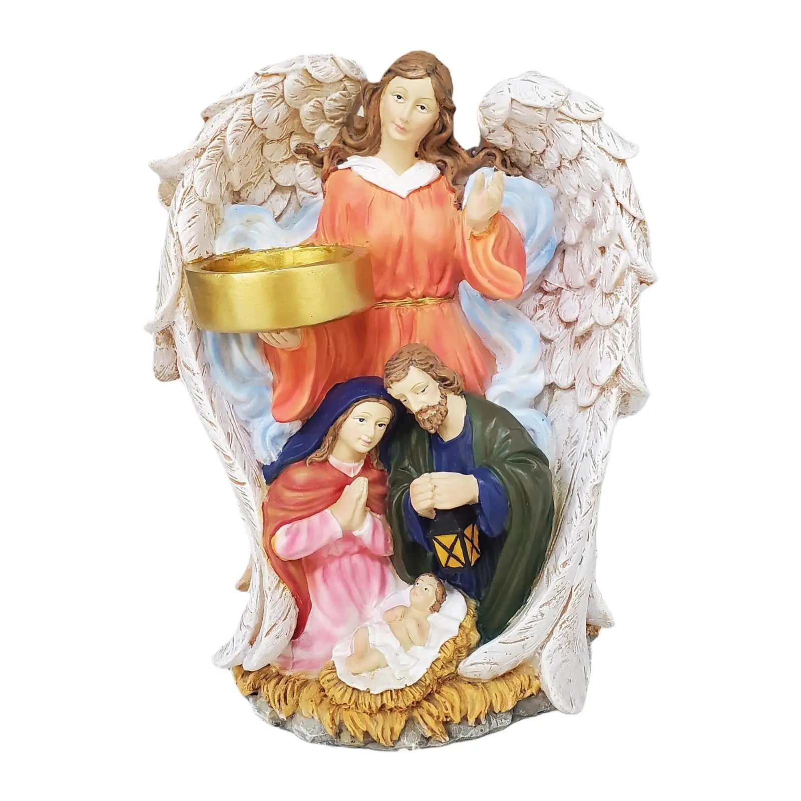 

Virgin Mary and Jesus Statue Crafts Religious for Tabletop Bedroom Bookshelf