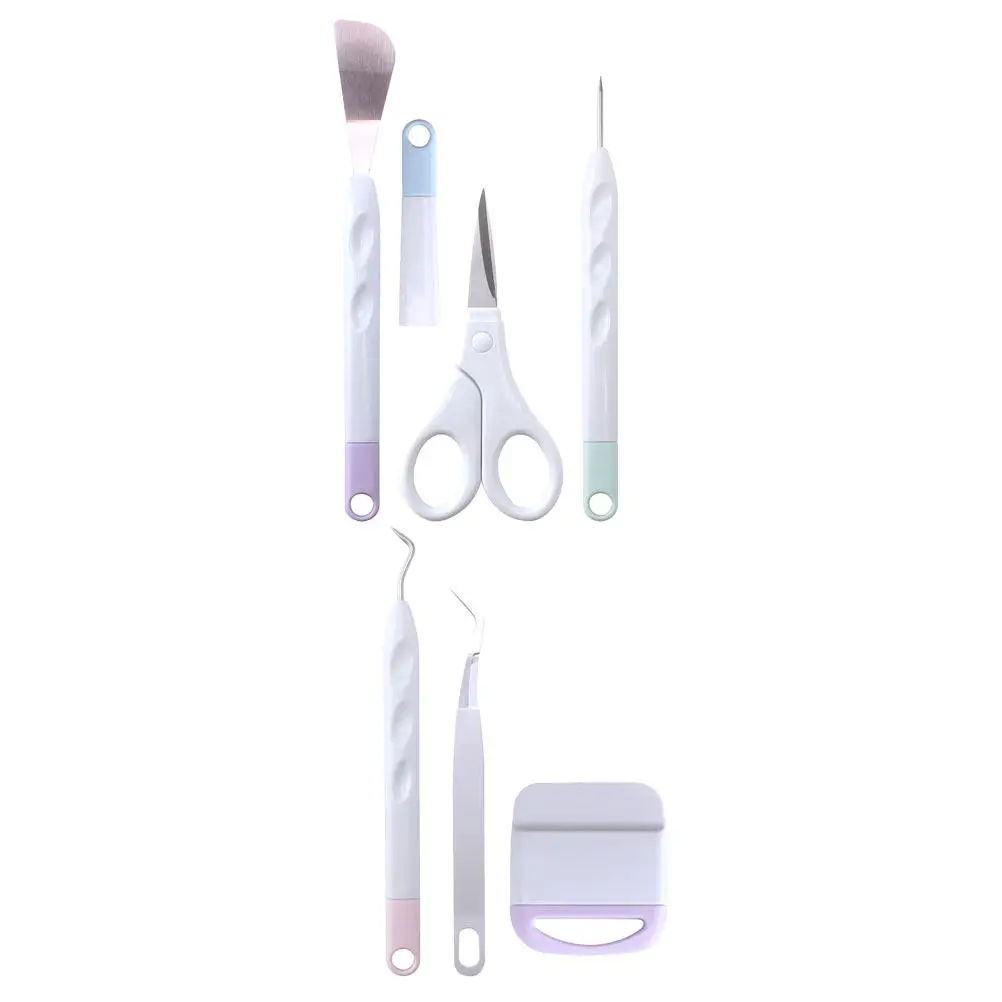 6Pcs Premium ABS Stainless Steel Vinyl Weeding Tool Kit for Precision Lettering Carving Scrapbooking Paper Cuts Craft Making DIY