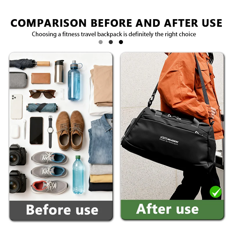 Car Logo Fitness Storage Bag Travel Tote Casual Crossbody Bags For Honda Mugen Power Typer Civic Accord CRV view 2