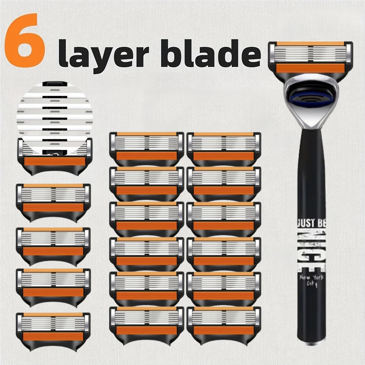 ماكينة حلاقة كلاسيكية مكونة من 6 طبقات، ماكينة حلاقة يدوية لإزالة الشعر للرجال والنساء #1