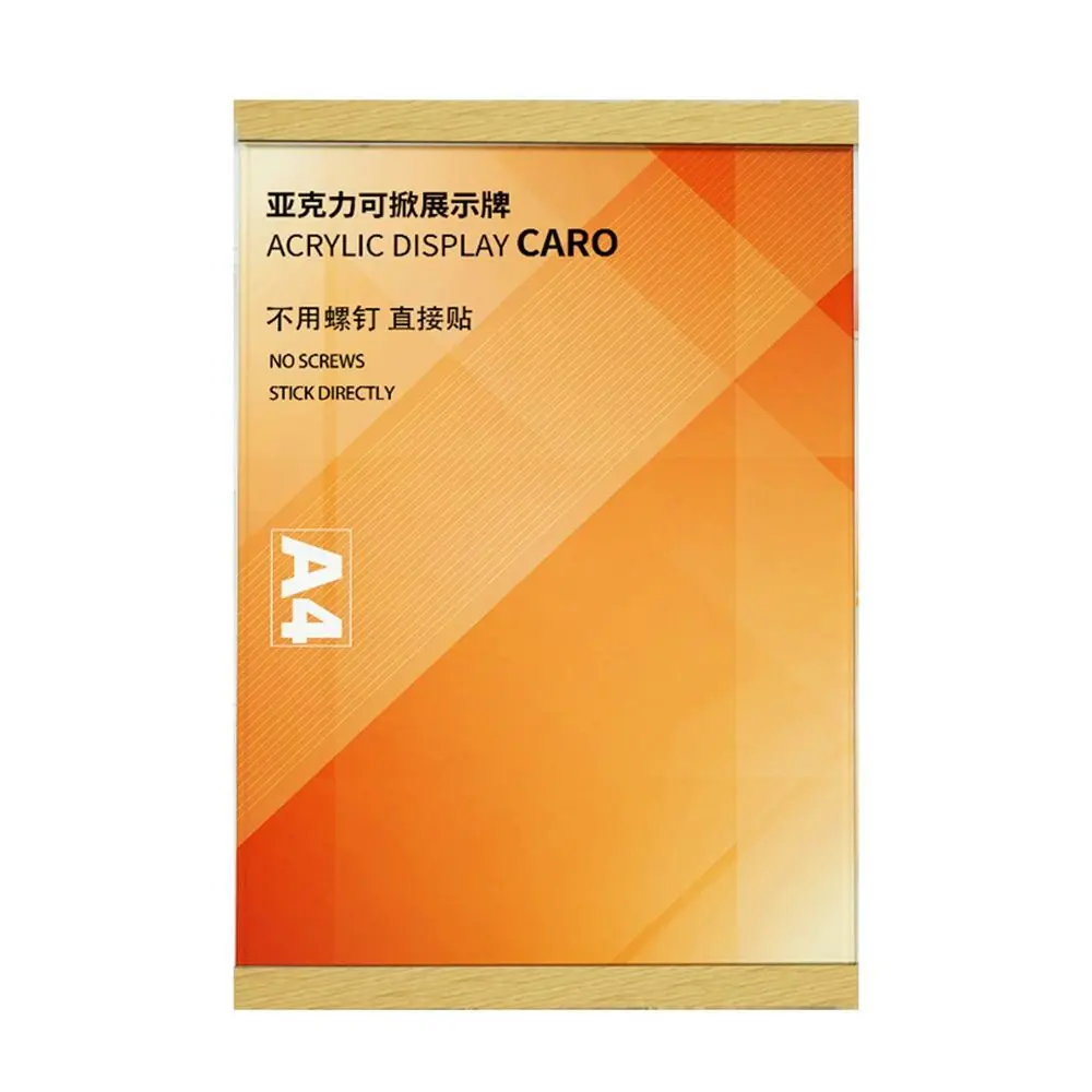 Durable Acrylic Display Frame Magnetic A3/A4/A5 Business License Frame Transparent Wall Mounted HIgh Quality Certificate Frame