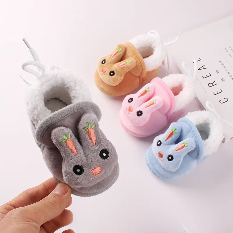 Tenis Baby Cotton Shoes Winter New Baby Cotton Shoe Cute Rabbit Girl Shoe Boy Home Cotton Shoes Baby Walking Shoes Zapatos Niño