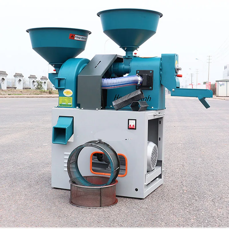 إزالة الحجر غرامة نخالة الأرز آلة طحن سمك قابل للتعديل جديد الحبوب تقشير آلة الكهربائية الكل في واحد سحق آلة