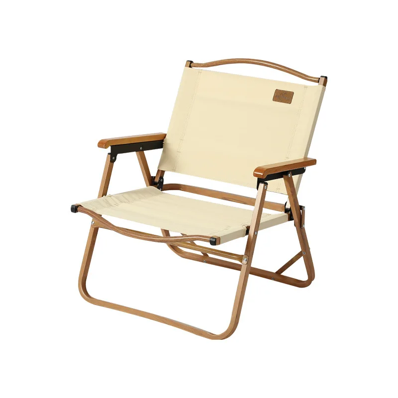 

Outdoor folding chair fishing stool beach portable camping chair folding moon aluminum alloy Kermit customization