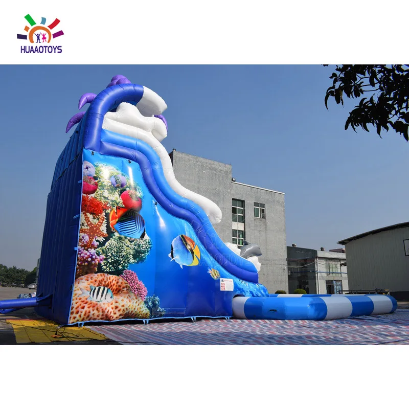 Inflável Bouncy Water Slide Casa, Escorrega de água com piscina, Comercial, Melhor qualidade, para venda